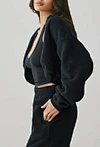 crop jacket with hood